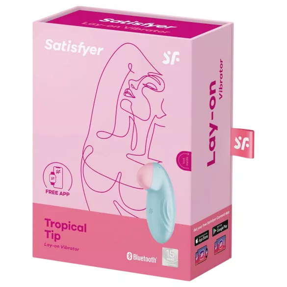Satisfyer Tropical Tip - stimulateur clitoridien connecté - silicone bleu