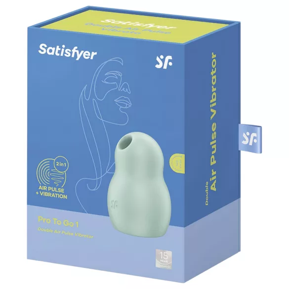 Satisfyer Pro To Go 1 - stimulateur clitoridien à ondes - rechargeable - menthe