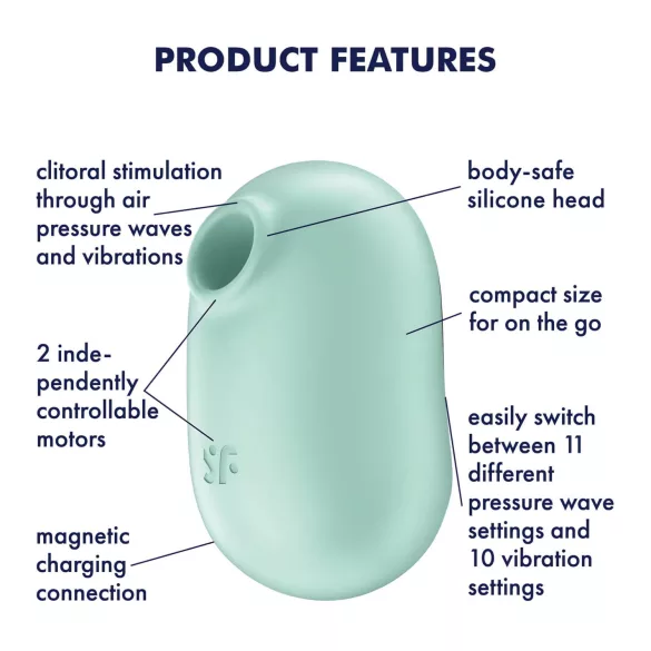 Satisfyer Pro To Go 2 - stimulateur clitoridien à ondes pression - rechargeable
