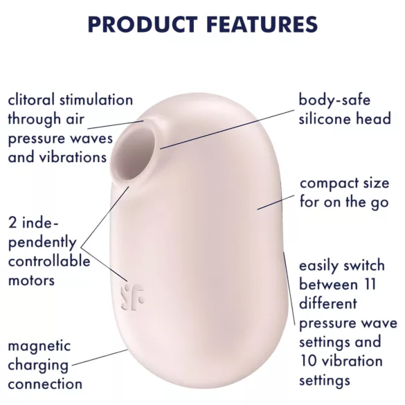 Satisfyer Pro To Go 2 - stimulateur clitoridien à ondes d’air - beige