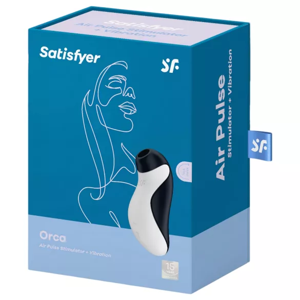 Satisfyer Orca - stimulateur clitoridien à ondes d’air étanche - noir et blanc