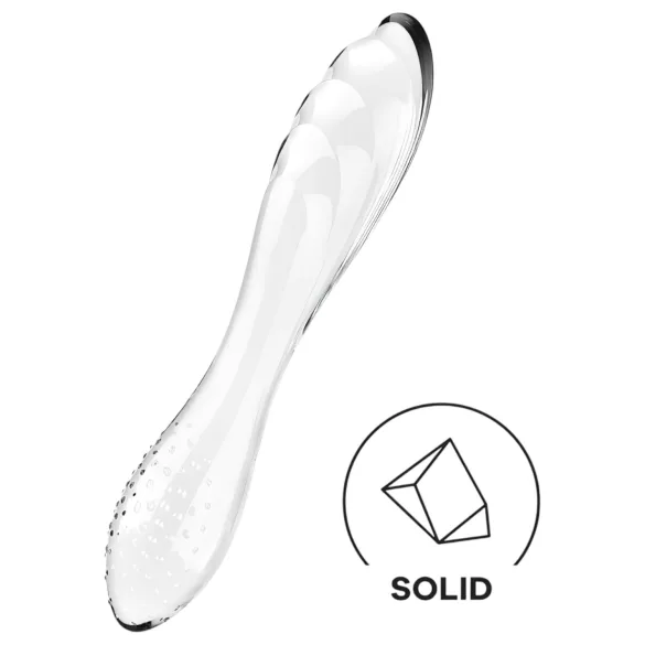 Satisfyer Dazzling Crystal 1 - godemichet double en verre - transparent