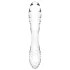 Satisfyer Dazzling Crystal 1 - godemichet double en verre - transparent