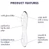 Satisfyer Dazzling Crystal 1 - godemichet double en verre - transparent