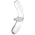 Satisfyer Double Crystal - gode double extrémité - verre transparent