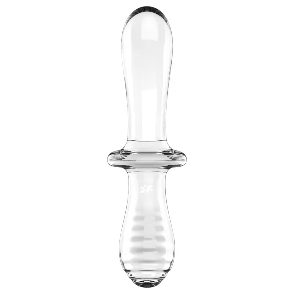 Satisfyer Double Crystal - gode double extrémité - verre transparent