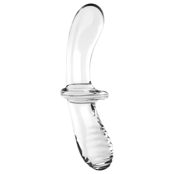 Satisfyer Double Crystal - gode double extrémité - verre transparent