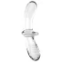 Satisfyer Double Crystal - gode double extrémité - verre transparent