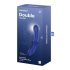 Satisfyer Double Crystal - godemichet double en verre - bleu