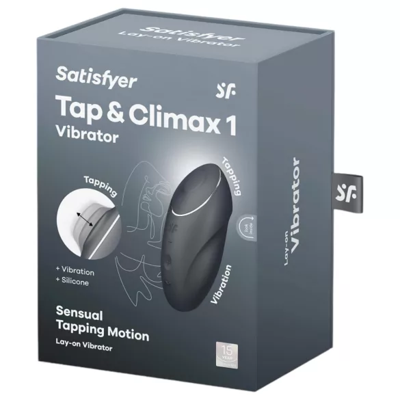 Satisfyer - vibromasseur clitoridien 2en1 Tap & Climax 1 - noir