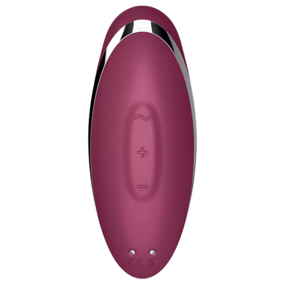 Satisfyer Tap & Climax 2 - stimulateur clitoridien et vibromasseur 2‑en‑1 (rouge)
