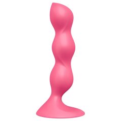   Satisfyer Triple Ball-R - plug anal perlé vibrant - silicone rose
