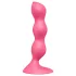 Satisfyer Triple Ball-R - plug anal perlé vibrant - silicone rose