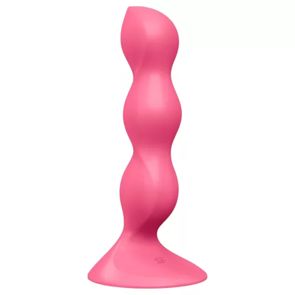 Satisfyer Triple Ball-R - plug anal perlé vibrant - silicone rose