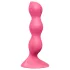 Satisfyer Triple Ball-R - plug anal perlé vibrant - silicone rose