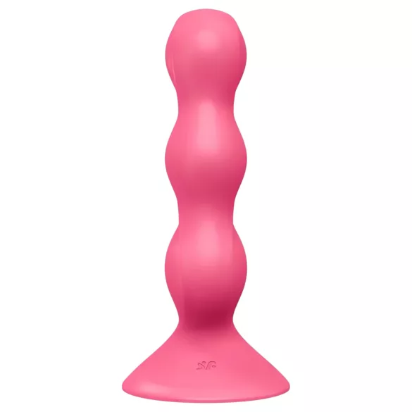 Satisfyer Triple Ball-R - plug anal perlé vibrant - silicone rose