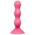 Satisfyer Triple Ball-R - plug anal perlé vibrant - silicone rose