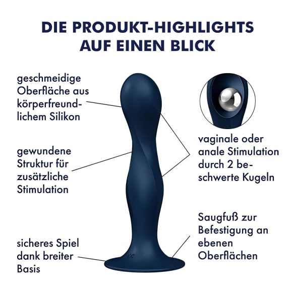 Satisfyer - Boules de Kegel lestées - silicone bleu