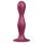 Satisfyer Double Ball-R - gode ventouse lesté - silicone rouge