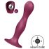 Satisfyer Double Ball-R - gode ventouse lesté - silicone rouge