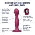 Satisfyer Double Ball-R - gode ventouse lesté - silicone rouge