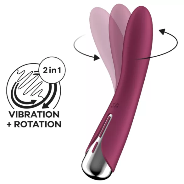 Satisfyer - vibromasseur point G à tête rotative - rouge