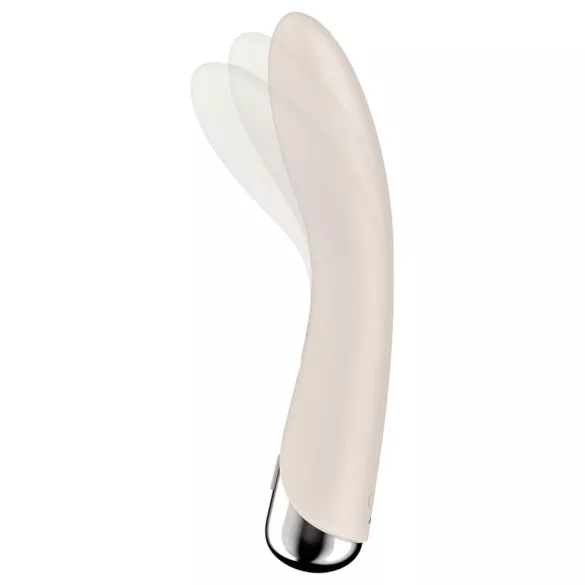 Satisfyer - vibromasseur point G tête rotative - beige