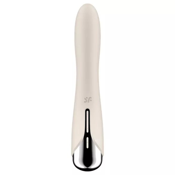 Satisfyer - vibromasseur point G tête rotative - beige