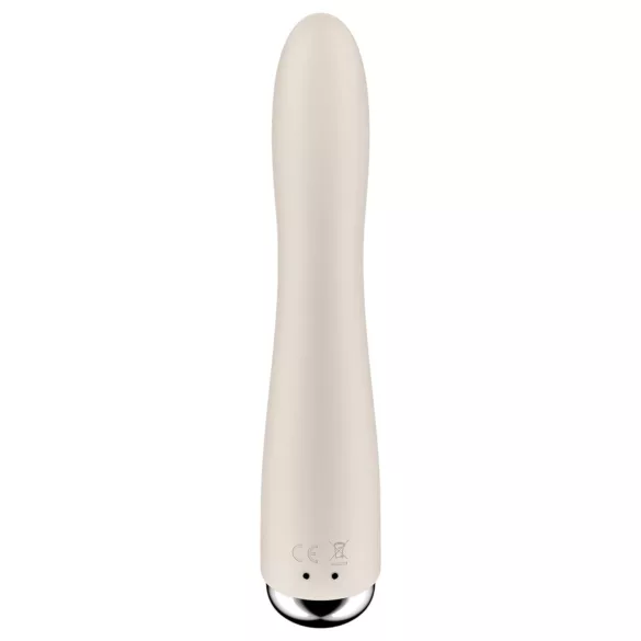 Satisfyer - vibromasseur point G tête rotative - beige
