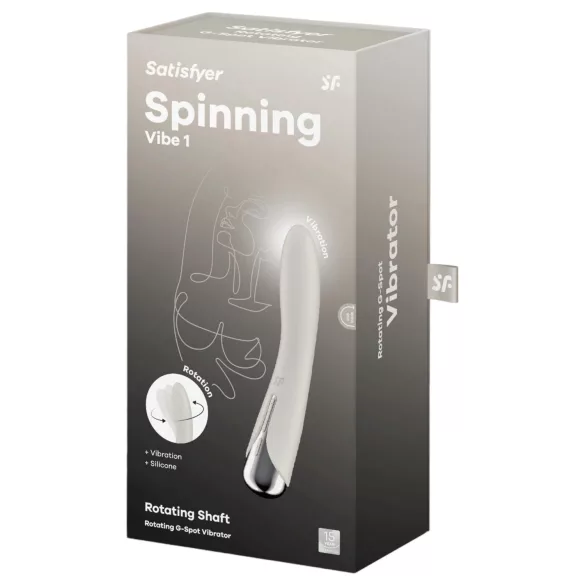 Satisfyer - vibromasseur point G tête rotative - beige