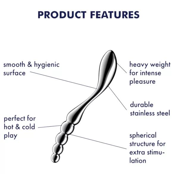 Satisfyer Star Force 1 - gode acier à boules - argent