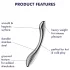 Satisfyer Pure Gravity 1 - gode nervuré - acier inoxydable argent