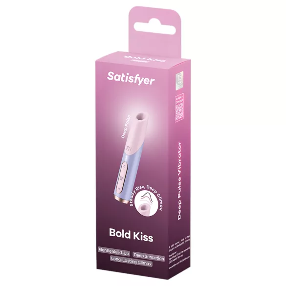 Satisfyer Bold Kiss - rouge à lèvres vibrant à ondes d’air (rose)