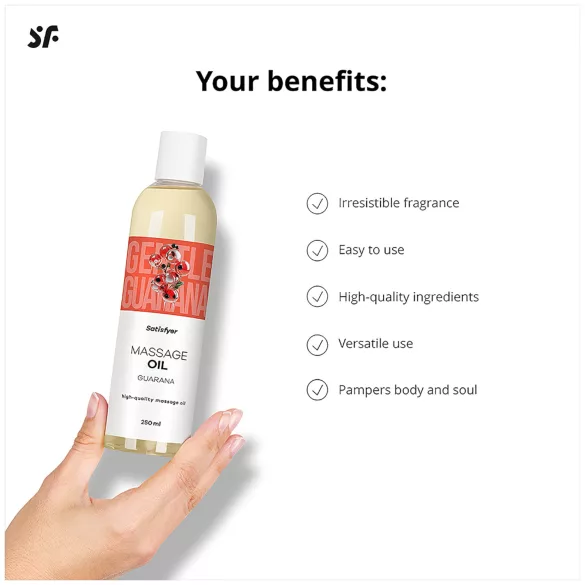 Satisfyer - huile de massage stimulante au guarana - 250ml