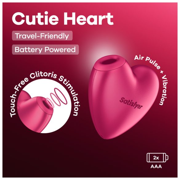 Satisfyer Cutie Heart - stimulateur clitoridien à ondes d’air - rose