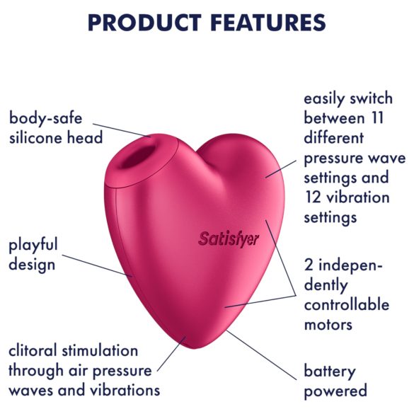 Satisfyer Cutie Heart - stimulateur clitoridien à ondes d’air - rose