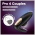 Satisfyer Pro 4 Couples - stimulateur clitoridien duo à ondes d'air - noir