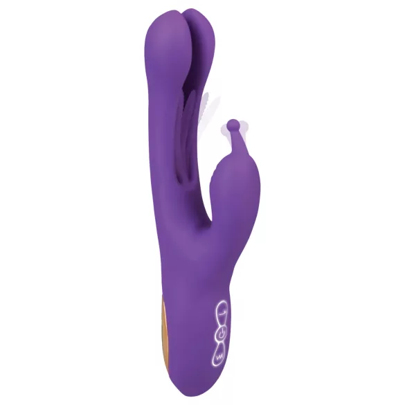 EIS Double Trouble - vibromasseur rabbit stimulateur langue mobile - violet