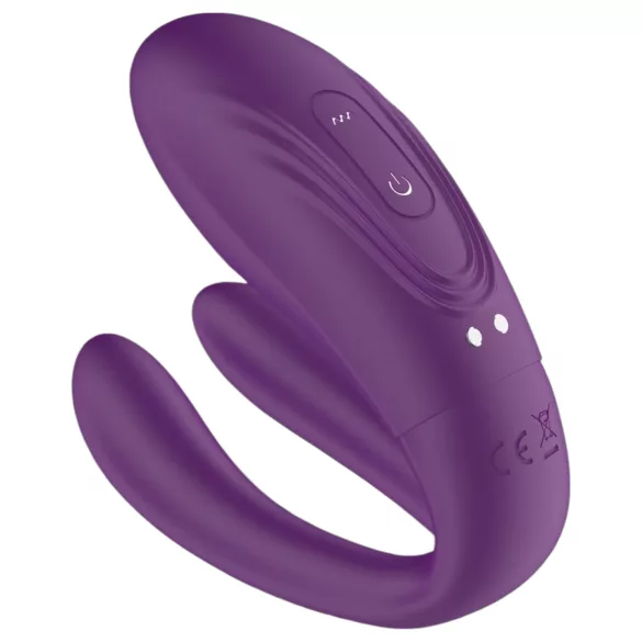 Mrow - vibromasseur couple 3 moteurs étanche rechargeable - silicone violet