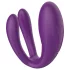 Mrow - vibromasseur couple 3 moteurs étanche rechargeable - silicone violet