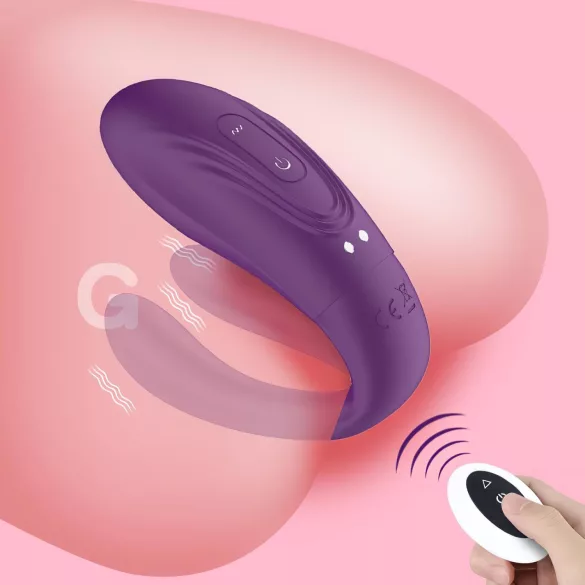 Mrow - vibromasseur couple 3 moteurs étanche rechargeable - silicone violet