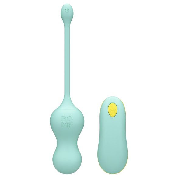 ROMP Cello - boules de geisha vibrantes télécommande - silicone vert