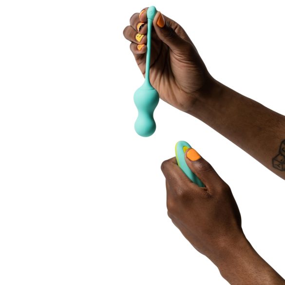 ROMP Cello - boules de geisha vibrantes télécommande - silicone vert