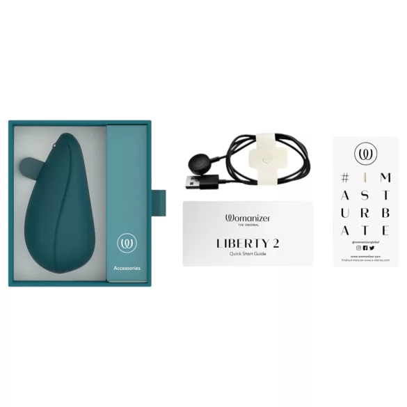 Womanizer - Stimulateur clitoridien à ondes d'air rechargeable - vert foncé