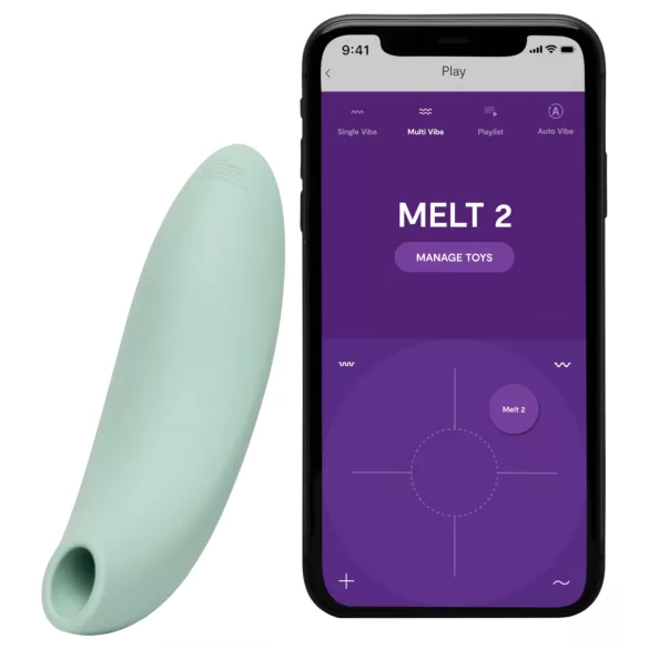 We-Vibe Melt 2 - Stimulateur clitoridien à ondes d’air contrôlé par application (turquoise)