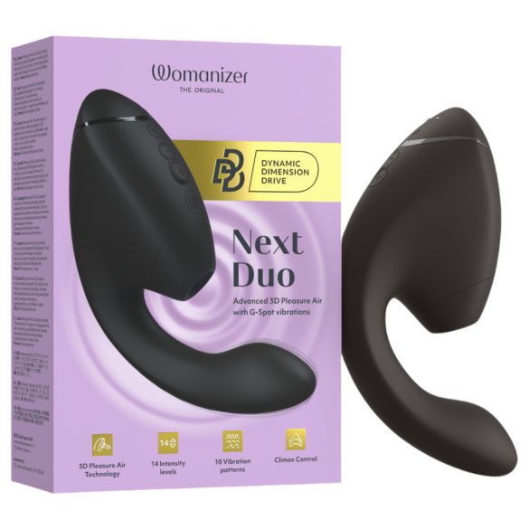 Womanizer Next Duo - stimulateur clitoridien et point G 2-en-1 - noir