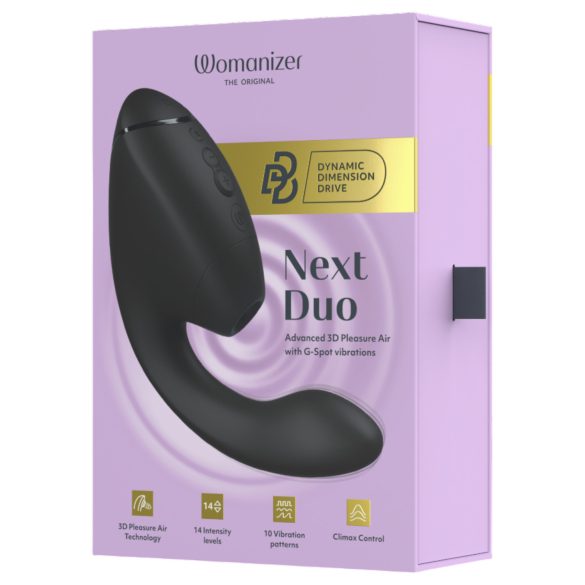 Womanizer Next Duo - stimulateur clitoridien et point G 2-en-1 - noir