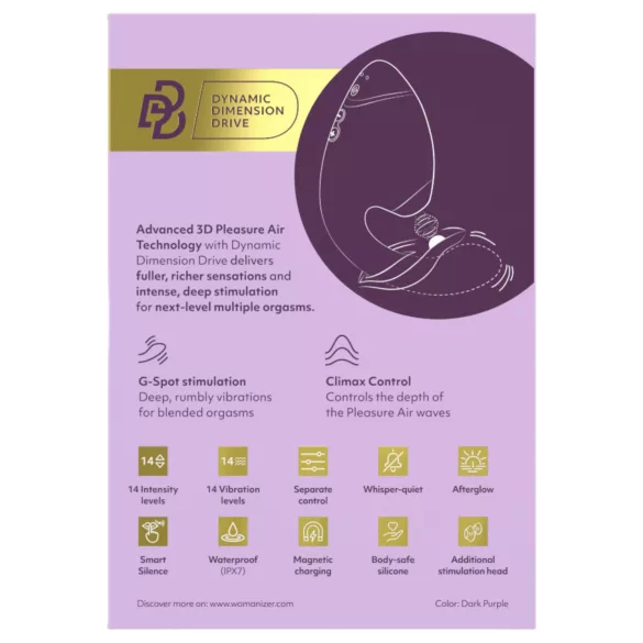 Womanizer Next Duo - vibromasseur 2‑en‑1 pour point G (violet)