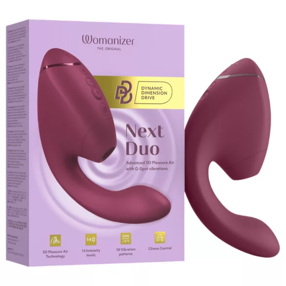 Womanizer Next Duo - Stimulateur clitoridien et point G 2en1 - rose