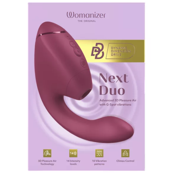 Womanizer Next Duo - Stimulateur clitoridien et point G 2en1 - rose